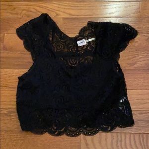 Black free people crop top
